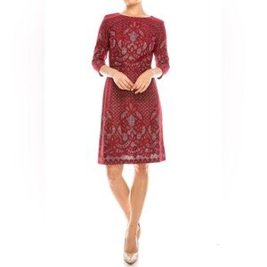 💋 Gabby Skye 💋 Red Lace Sheath Dress